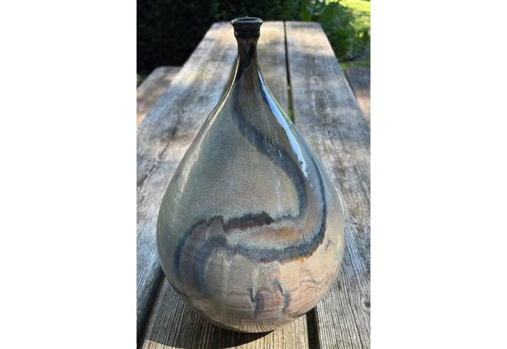 Unique Glazed Ceramic Teardrop Vase twig pot